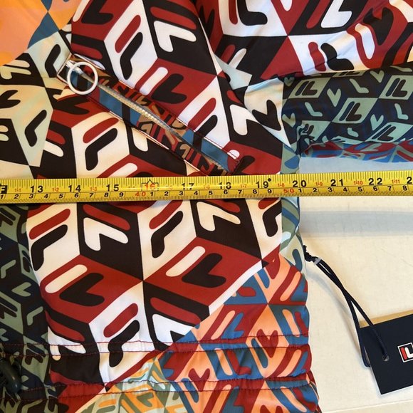 Fila Sz M Joanna Allover Print Coat/Jacket/Puffer Long Celebratory - Picture 7 of 16